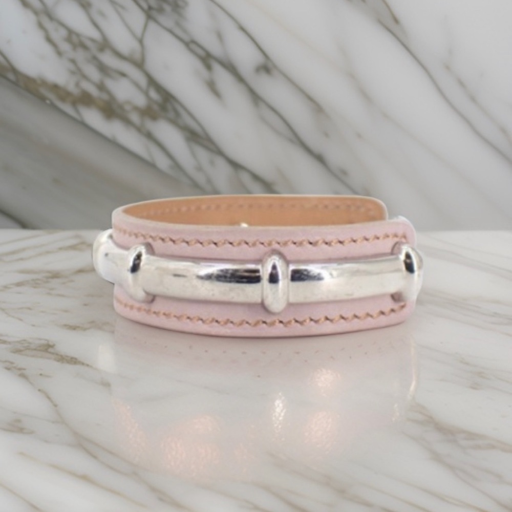 Hermes Agatha leather cuff bracelet - Picture 5 of 5